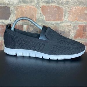 Cole Haan Zerogrand Slip-Ons Knit Fabric Women's Size 9.5 Shoes B Black White
